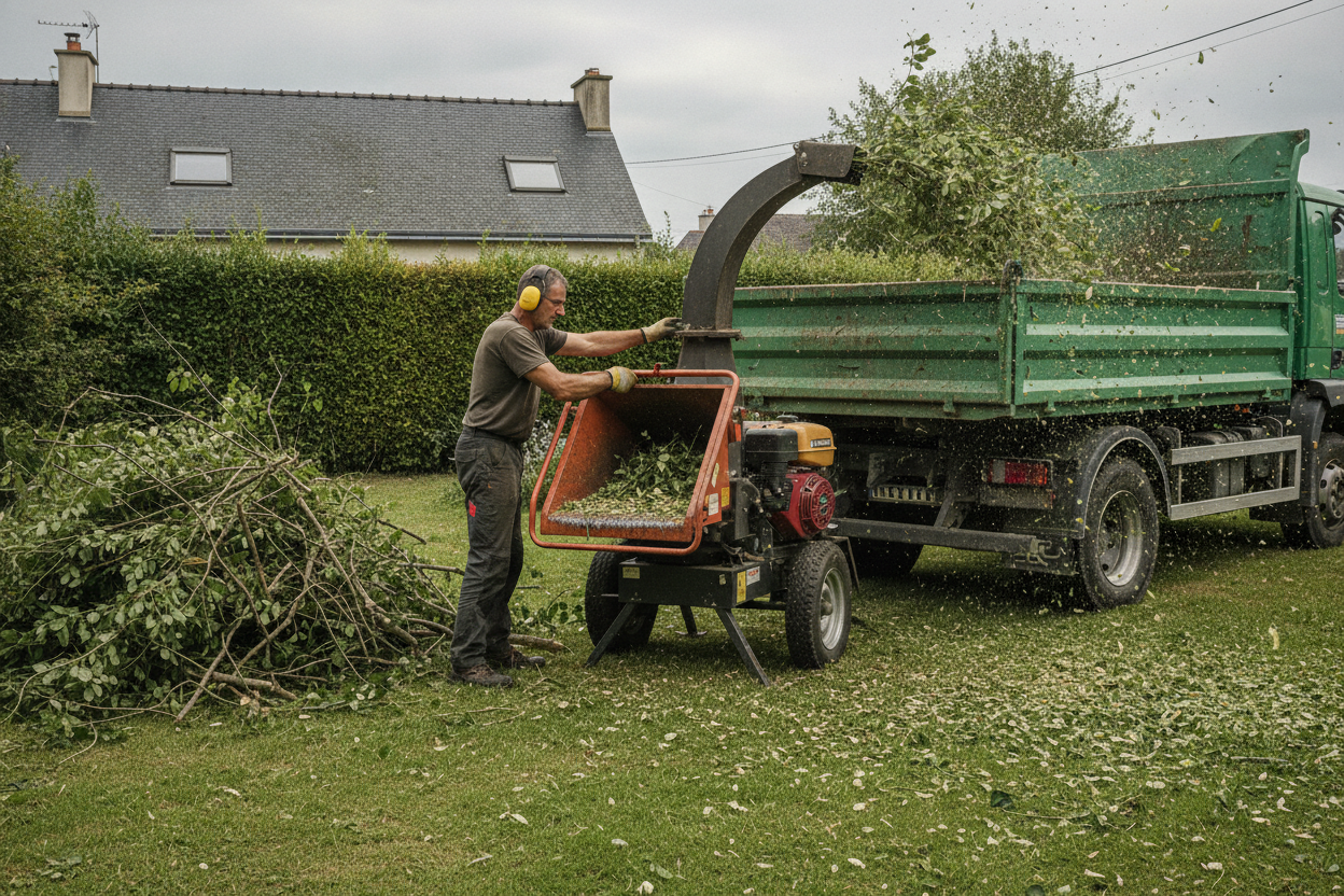 Gestion et ramassage de déchets verts à Angers
